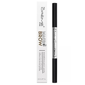 Micro Brow Pencil & Spooley – Ebony by the CRÈME shop - Non-toxic Cosmetics product rated STOP by Million Marker, free from BPA, phthalates, and parabens