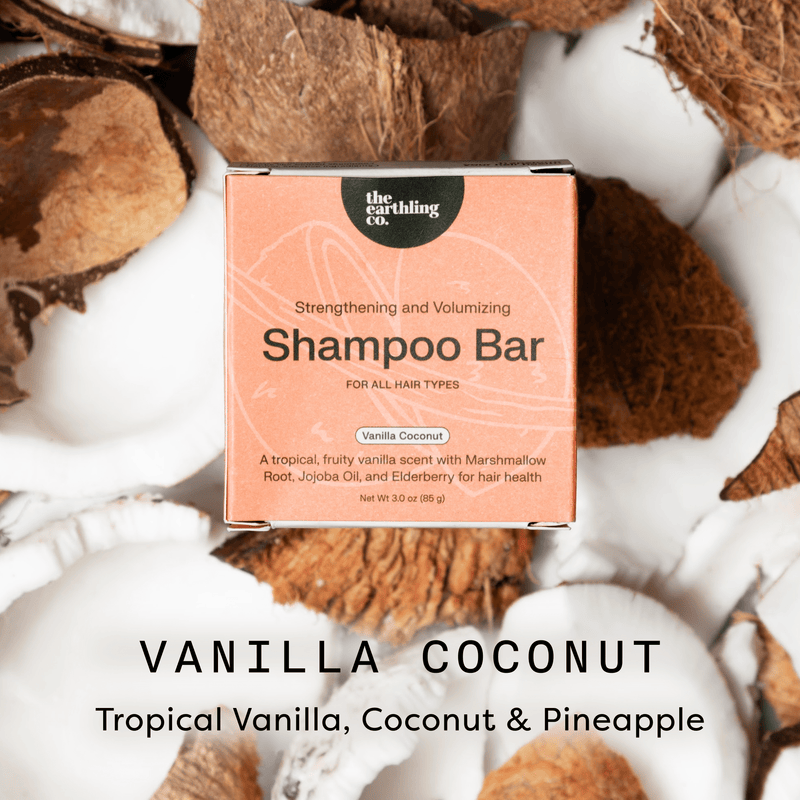 Shampoo Bar – Vanilla Coconut by the earthling co. - Non-toxic Shampoos + Conditioners product rated SLOW by Million Marker, free from BPA, phthalates, and parabens