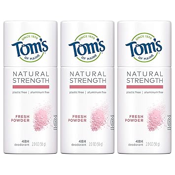 Aluminum Free Deodorant – Fresh Powder by THE ORIGINAL Tom's OF MAINE - Non-toxic, SLOW rated product free from harmful chemicals