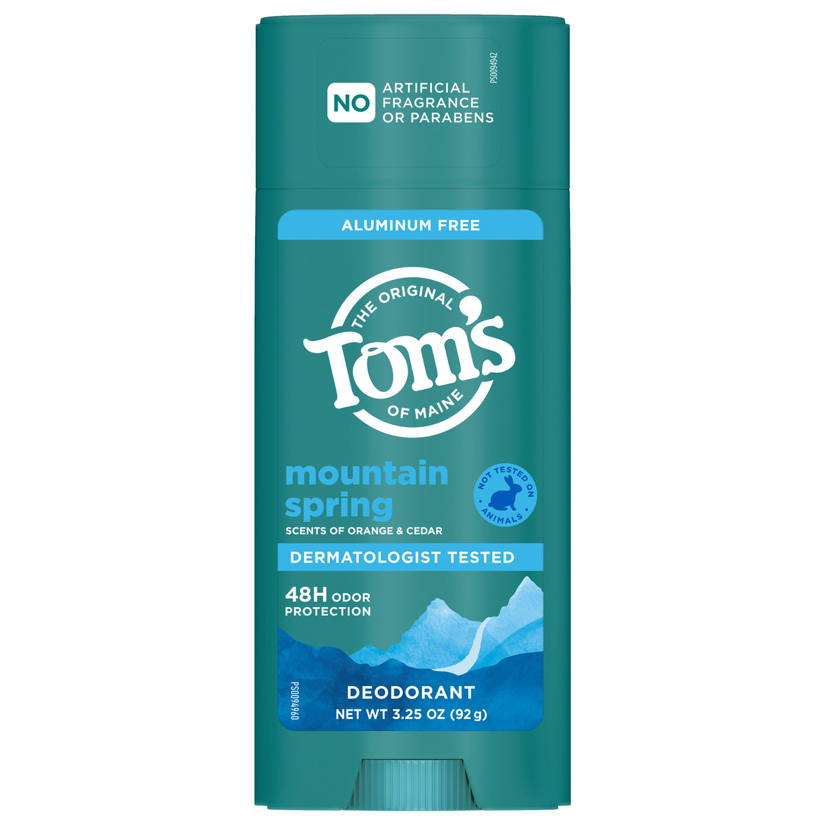 Aluminum Free Deodorant – Mountain Spring by THE ORIGINAL Tom's OF MAINE - Non-toxic Deodorants product rated SLOW by Million Marker, free from BPA, phthalates, and parabens