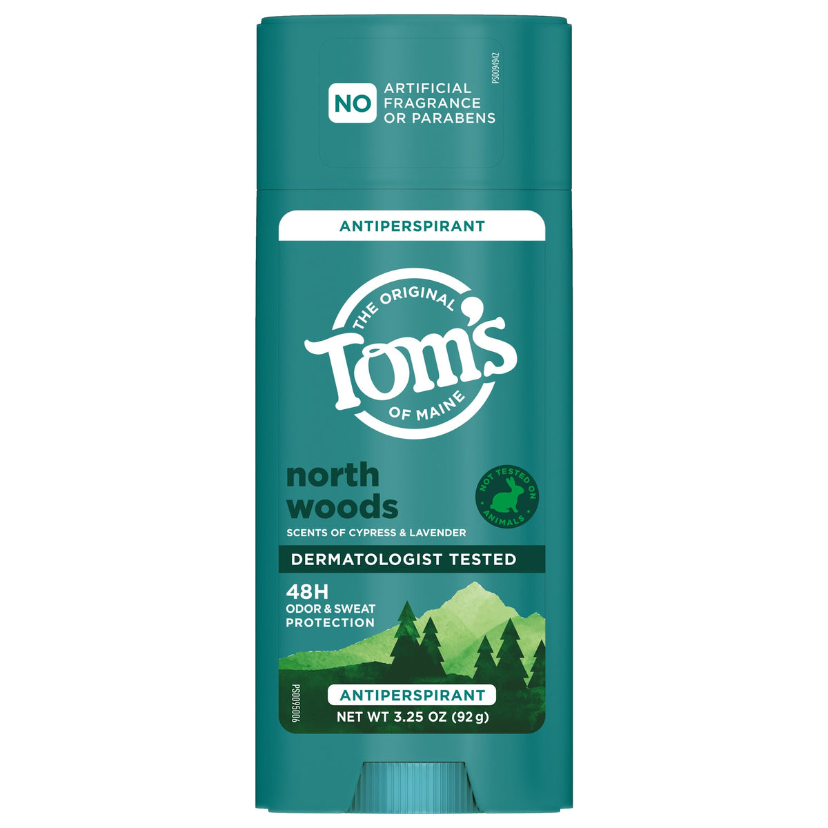 Antiperspirant Deodorant - North Woods by THE ORIGINAL Tom's OF MAINE - Non-toxic, SLOW rated product free from harmful chemicals