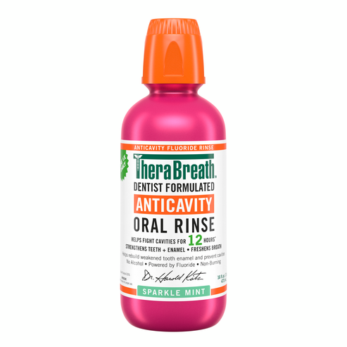 Anticavity Oral Rinse – Sparkle Mint by TheraBreath - Non-toxic, SLOW rated product free from harmful chemicals