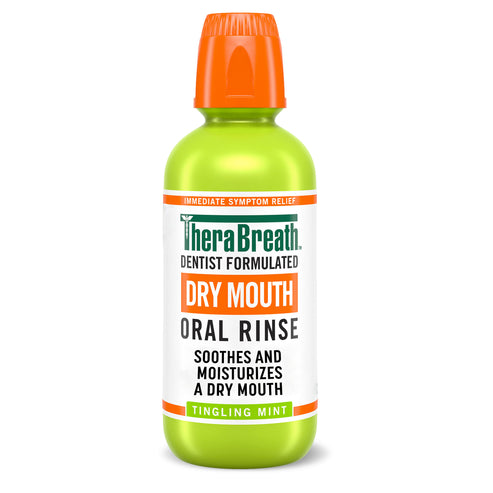 Dry Mouth Oral Rinse – Tingling Mint by TheraBreath - Non-toxic, STOP rated product free from harmful chemicals