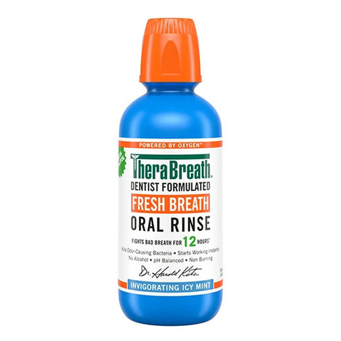 Fresh Breath Oral Rinse – Invigorating Icy Mint by TheraBreath - Non-toxic, STOP rated product free from harmful chemicals