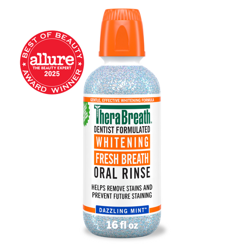 Whitening Fresh Breath Oral Rinse – Dazzling Mint by TheraBreath - Non-toxic, SLOW rated product free from harmful chemicals