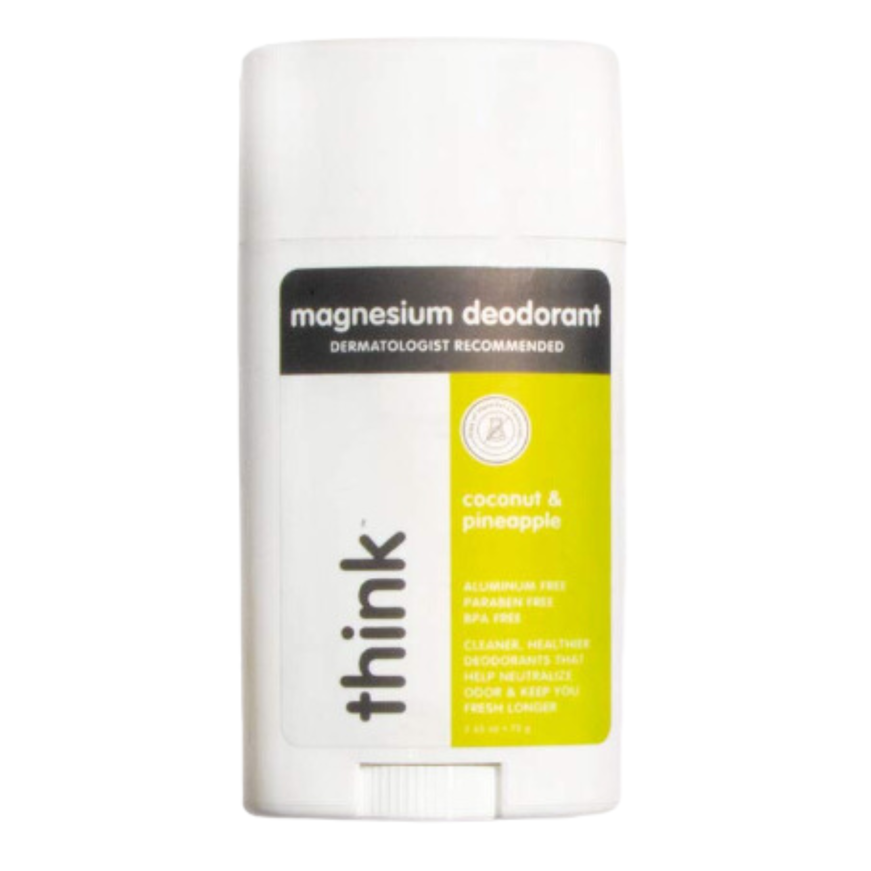 THINK THINK Magnesium Deodorant, Coconut & Pineapple