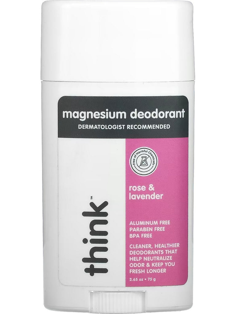 Magnesium Deodorant – Rose & Lavender by thinksun - Non-toxic Deodorants product rated SLOW by Million Marker, free from BPA, phthalates, and parabens
