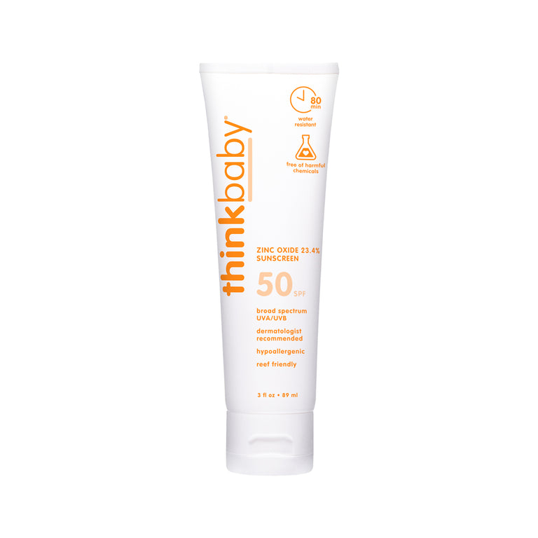 Thinkbaby Zinc Oxide Sunscreen Broad Spectrum SPF 50 by thinksun - Non-toxic, SLOW rated product free from harmful chemicals