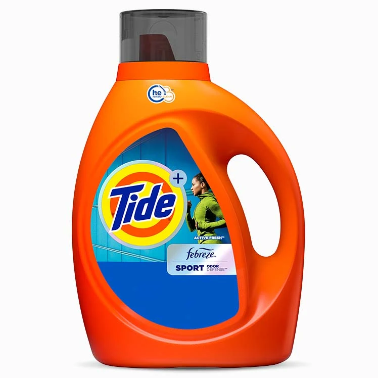 Plus Febreze Sport Odor Defense Liquid Laundry Detergent – Active Fresh by Tide - Non-toxic Laundry product rated STOP by Million Marker, free from BPA, phthalates, and parabens