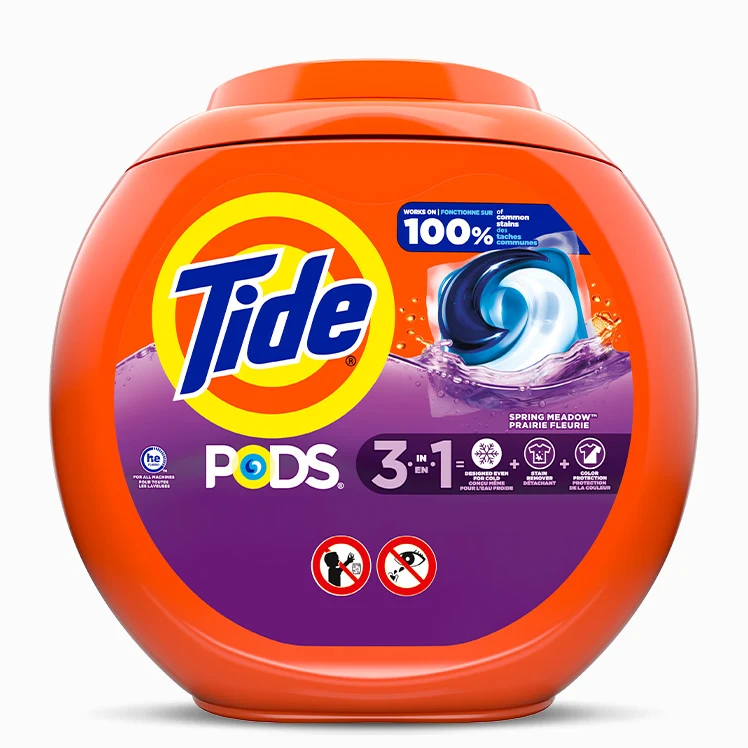 Pods Laundry Detergent – Spring Meadow by Tide - Non-toxic, STOP rated product free from harmful chemicals