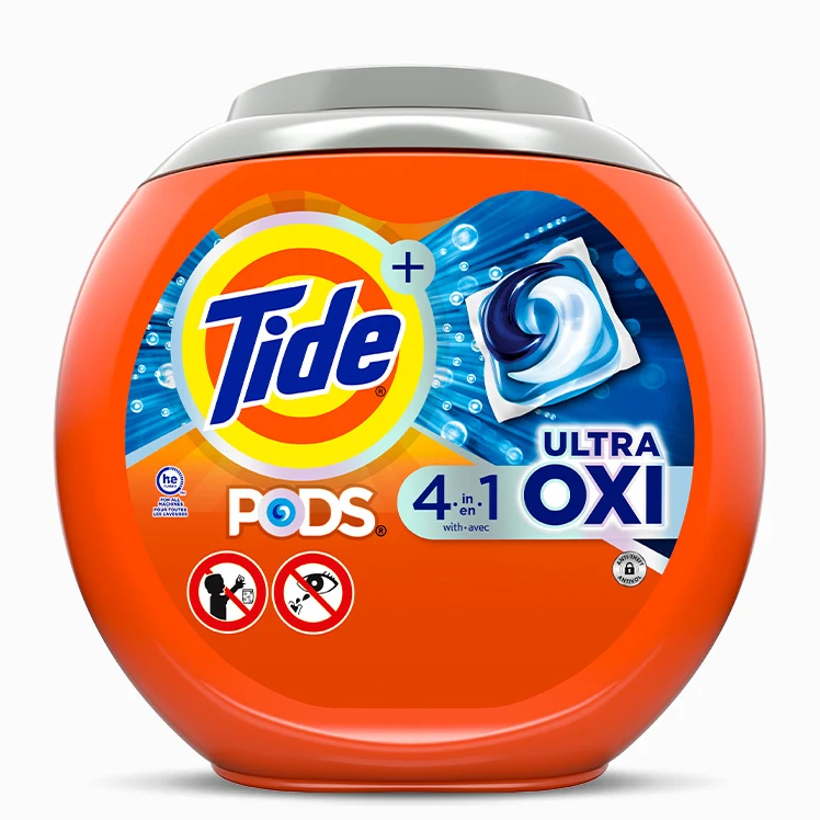 Pods Ultra OXI 4-In-1 Laundry Detergent by Tide - Non-toxic Laundry product rated STOP by Million Marker, free from BPA, phthalates, and parabens