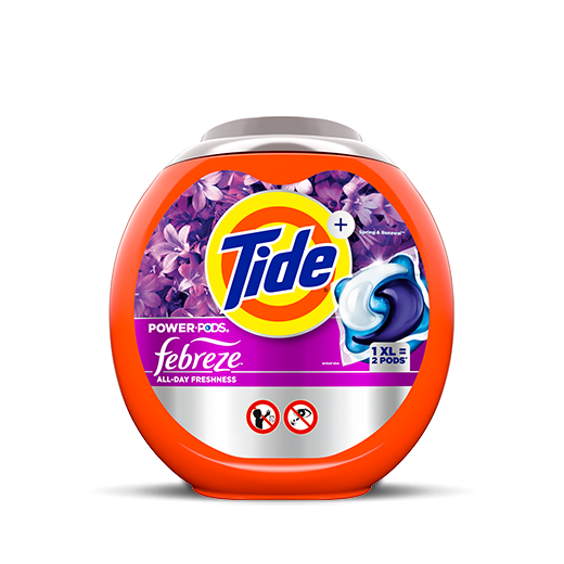 Power Pods + Febreze Odor Eliminators – Spring & Renewal by Tide - Non-toxic Laundry product rated STOP by Million Marker, free from BPA, phthalates, and parabens