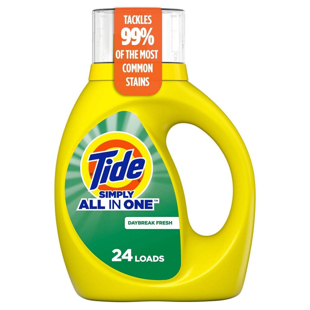 Simply + Odor Rescue Liquid Laundry Detergent – Fresh Linen by Tide - Non-toxic, STOP rated product free from harmful chemicals
