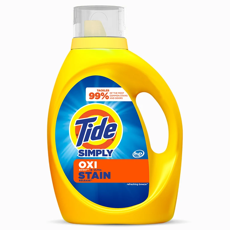 Simply OXI Stain Release Liquid Laundry Detergent by Tide - Non-toxic Laundry product rated STOP by Million Marker, free from BPA, phthalates, and parabens