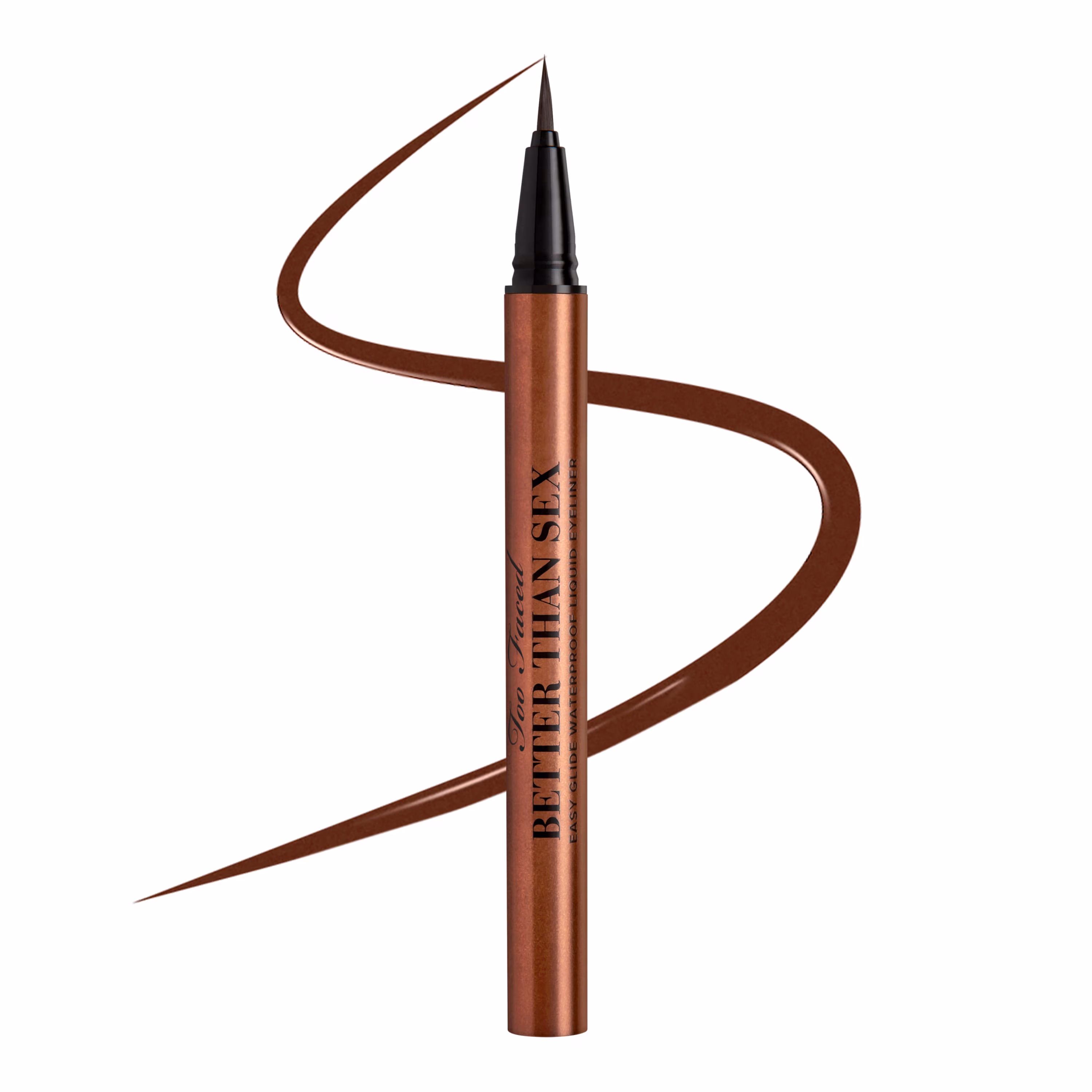 Better Than Sex Easy Glide Waterproof Liquid EyeLiner - Chocolate by Too Faced - Non-toxic, STOP rated product free from harmful chemicals