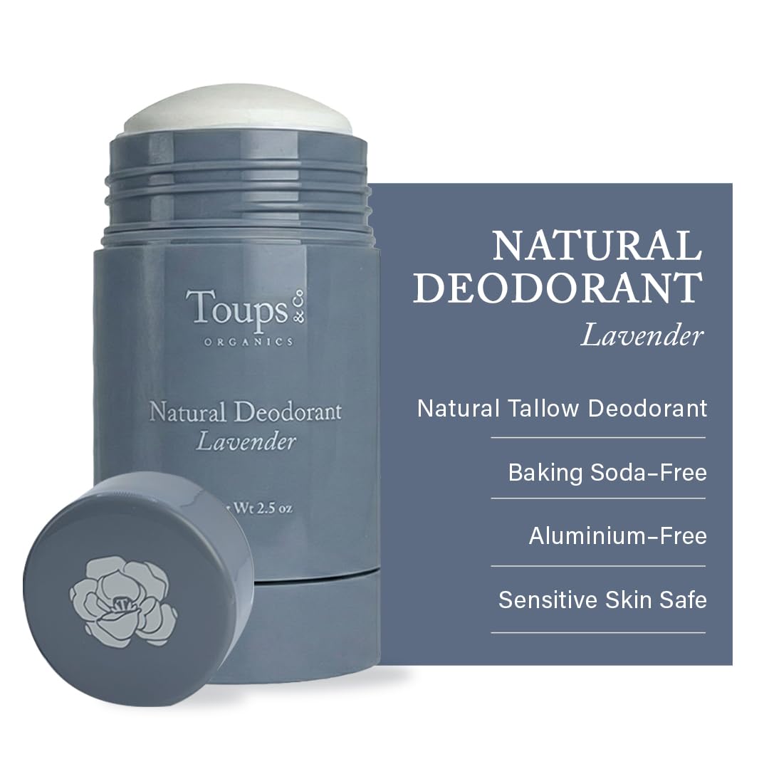 Natural Deodorant - Lavender by Toups & Co ORGANICS - Non-toxic, SLOW rated product free from harmful chemicals
