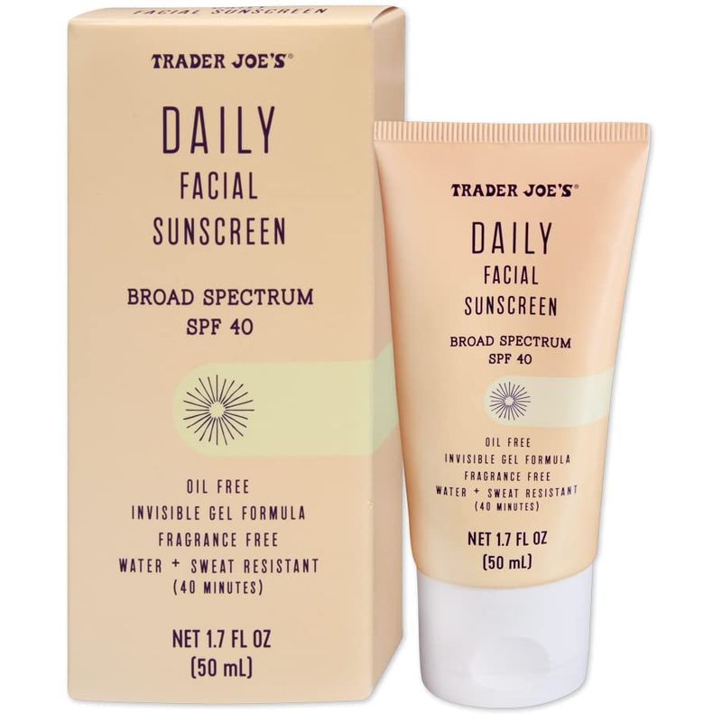 Daily Facial Sunscreen SPF 40 by TRADER JOE'S - Non-toxic, STOP rated product free from harmful chemicals