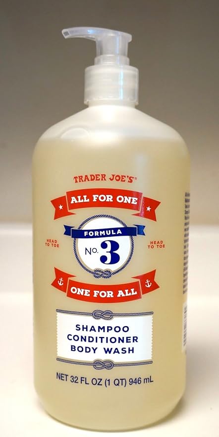 Formula No. 3 All for One, One for All Shampoo, Conditioner, and Body Wash by TRADER JOE'S - Non-toxic, STOP rated product free from harmful chemicals