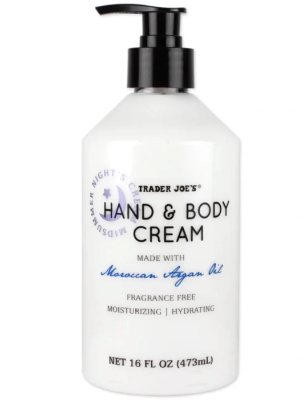 Hand & Body Cream with Moroccan Argan Oil - Fragrance Free by TRADER JOE'S - Non-toxic Body Oils, Butters + Lotions product rated SLOW by Million Marker, free from BPA, phthalates, and parabens