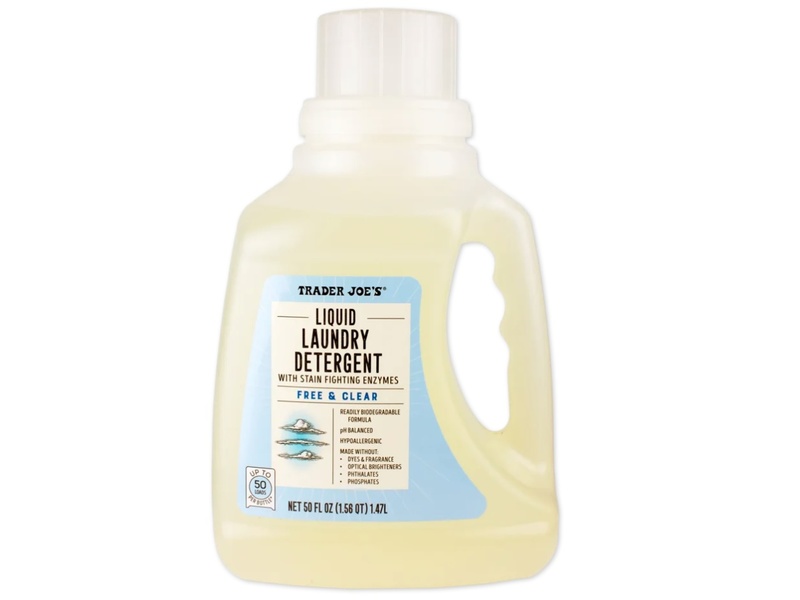Liquid Laundry Detergent - Free & Clear by TRADER JOE'S - Non-toxic Laundry product rated SLOW by Million Marker, free from BPA, phthalates, and parabens