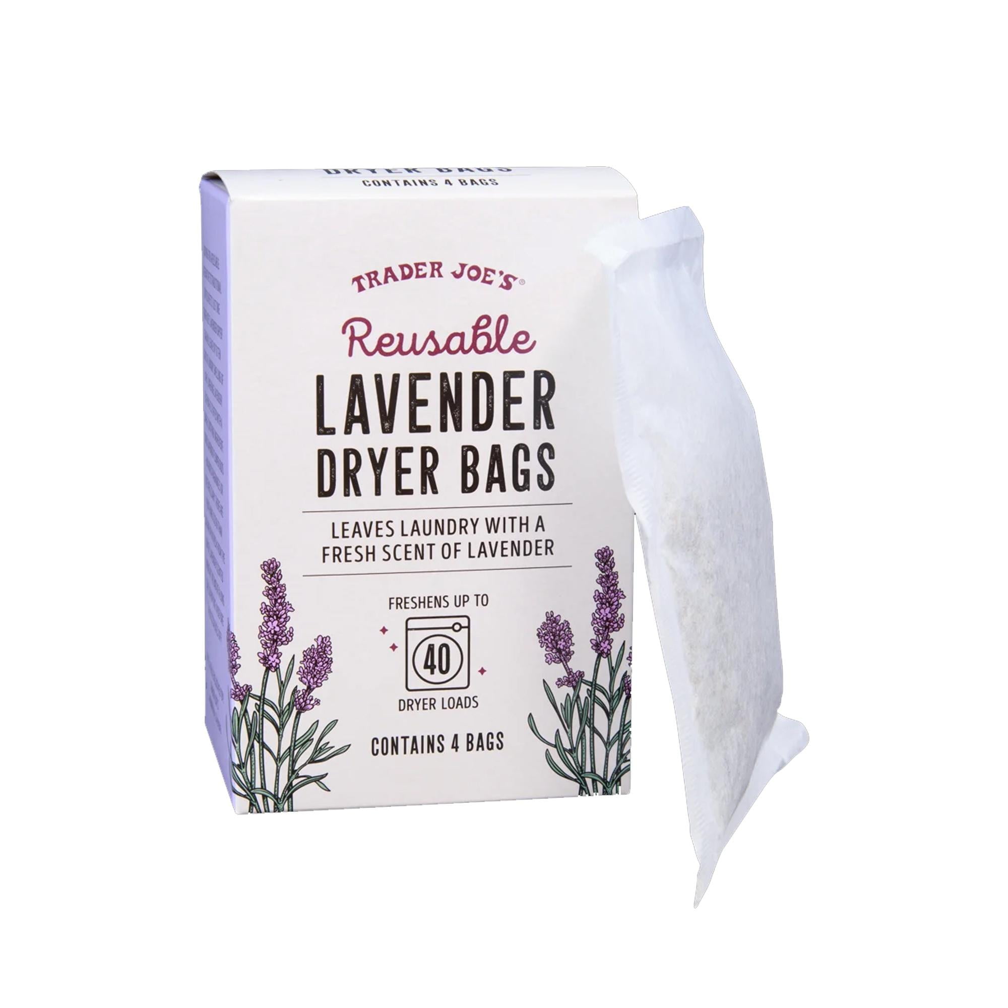 Reusable Lavender Dryer Bags by TRADER JOE'S - Non-toxic Laundry product rated GO by Million Marker, free from BPA, phthalates, and parabens