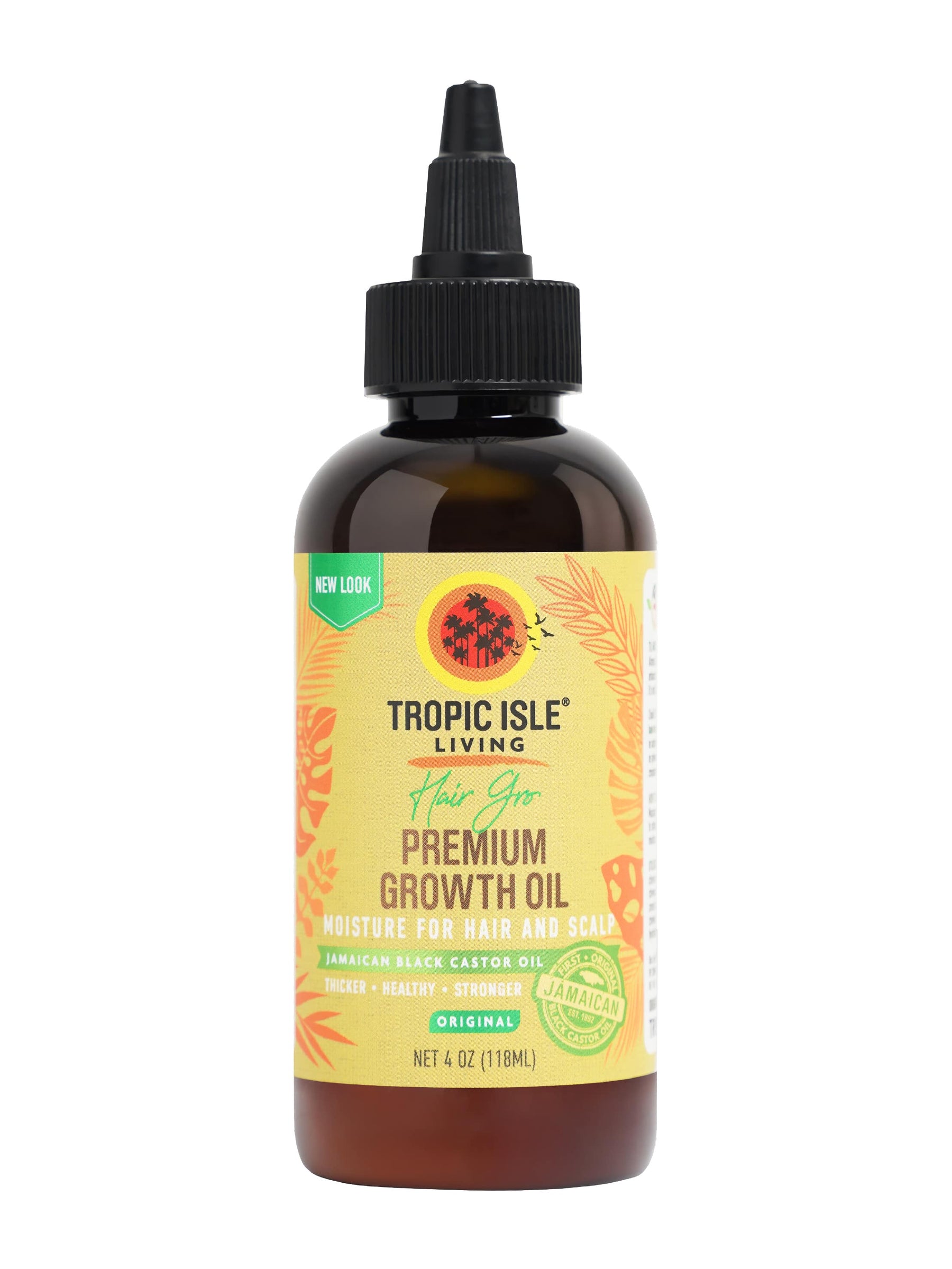 Hair Gro Growth Oil by TROPIC ISLE LIVING - Non-toxic Hair Styling + Treatment product rated SLOW by Million Marker, free from BPA, phthalates, and parabens