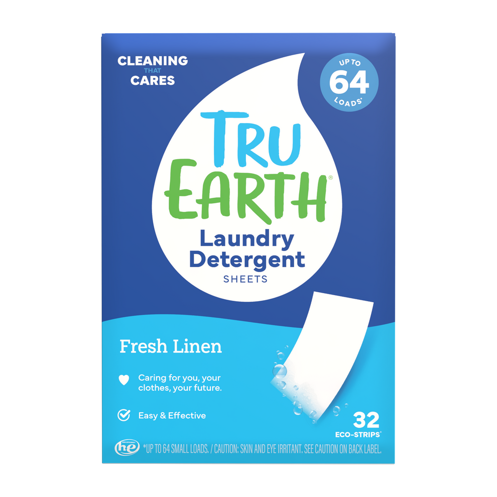 Compact Dry Laundry Detergent Sheets by TRU EARTH - Non-toxic Laundry product rated STOP by Million Marker, free from BPA, phthalates, and parabens