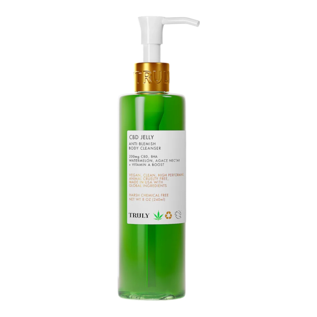 CBD Jelly Anti-Blemish Body Cleanser by TRULY - Non-toxic Soaps + Body Washes product rated STOP by Million Marker, free from BPA, phthalates, and parabens