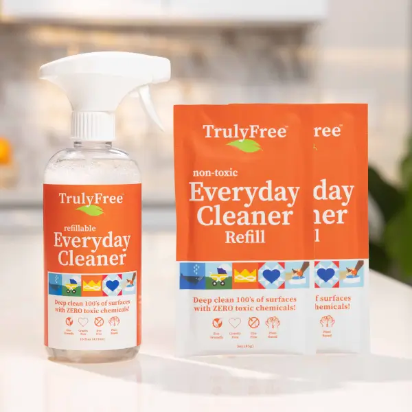 Everyday Cleaner by Truly Free - Non-toxic Household Cleaning Products product rated GO by Million Marker, free from BPA, phthalates, and parabens