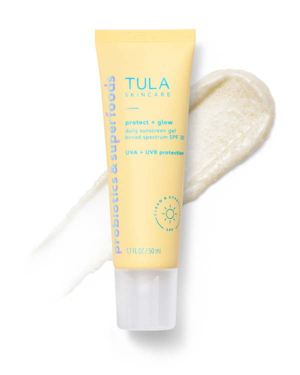 Protect + Glow Daily Sunscreen Gel Broad Spectrum SPF 30 by TULA SKINCARE - Non-toxic, STOP rated product free from harmful chemicals
