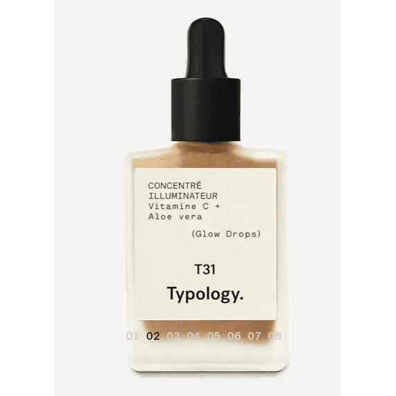 T31 - Glow Drops (5%) Vitamin C + Aloe Vera by Typology. - Non-toxic, SLOW rated product free from harmful chemicals