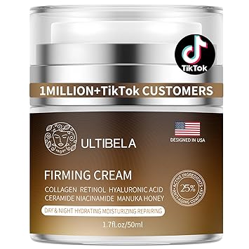 Firming Cream by ULTIBELA - Non-toxic Facial Care product rated STOP by Million Marker, free from BPA, phthalates, and parabens