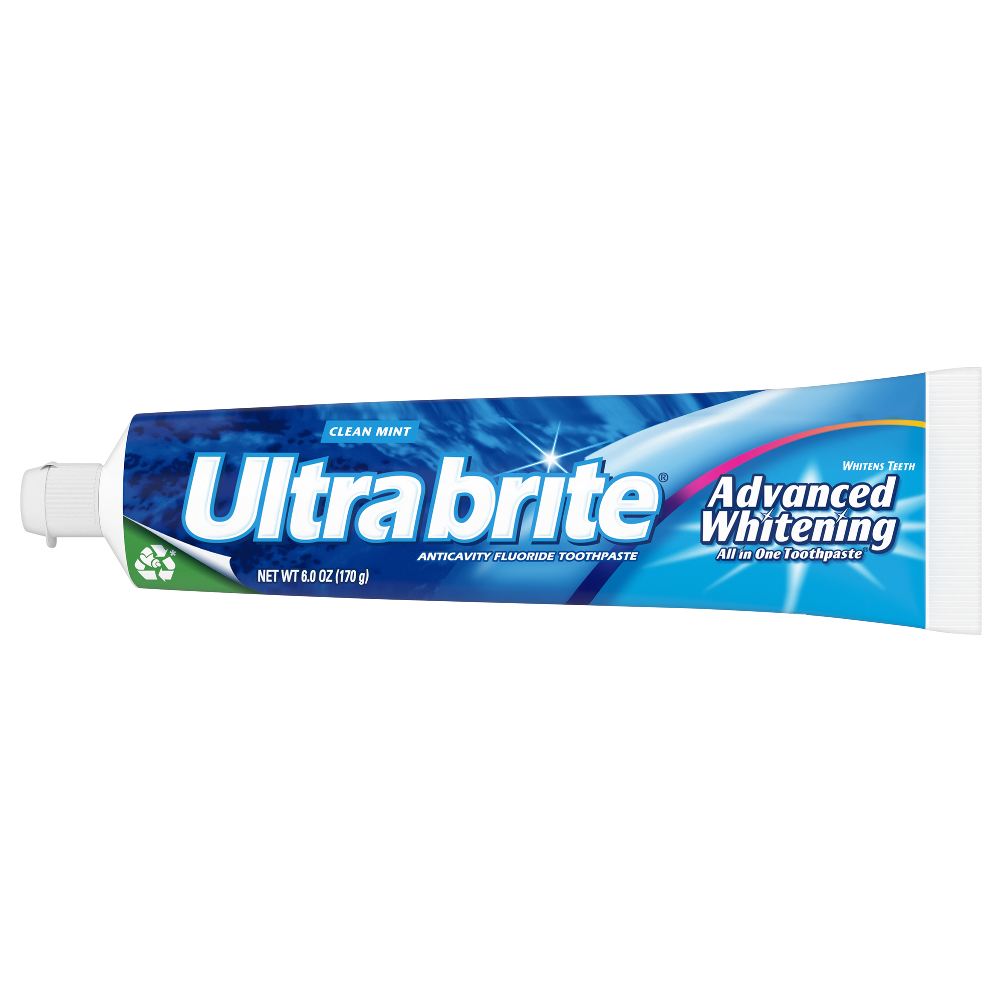 Advanced Whitening All In One Toothpaste – Clean Mint by Ultra brite - Non-toxic Oral Care product rated STOP by Million Marker, free from BPA, phthalates, and parabens