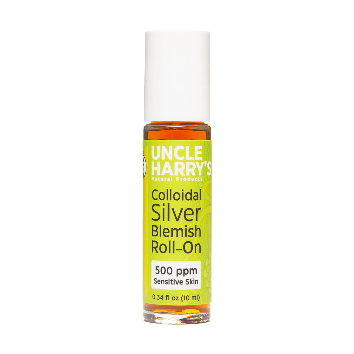 Colloidal Silver Blemish Roll-On 500ppm Sensitive Skin by UNCLE HARRY'S Natural Products - Non-toxic, SLOW rated product free from harmful chemicals