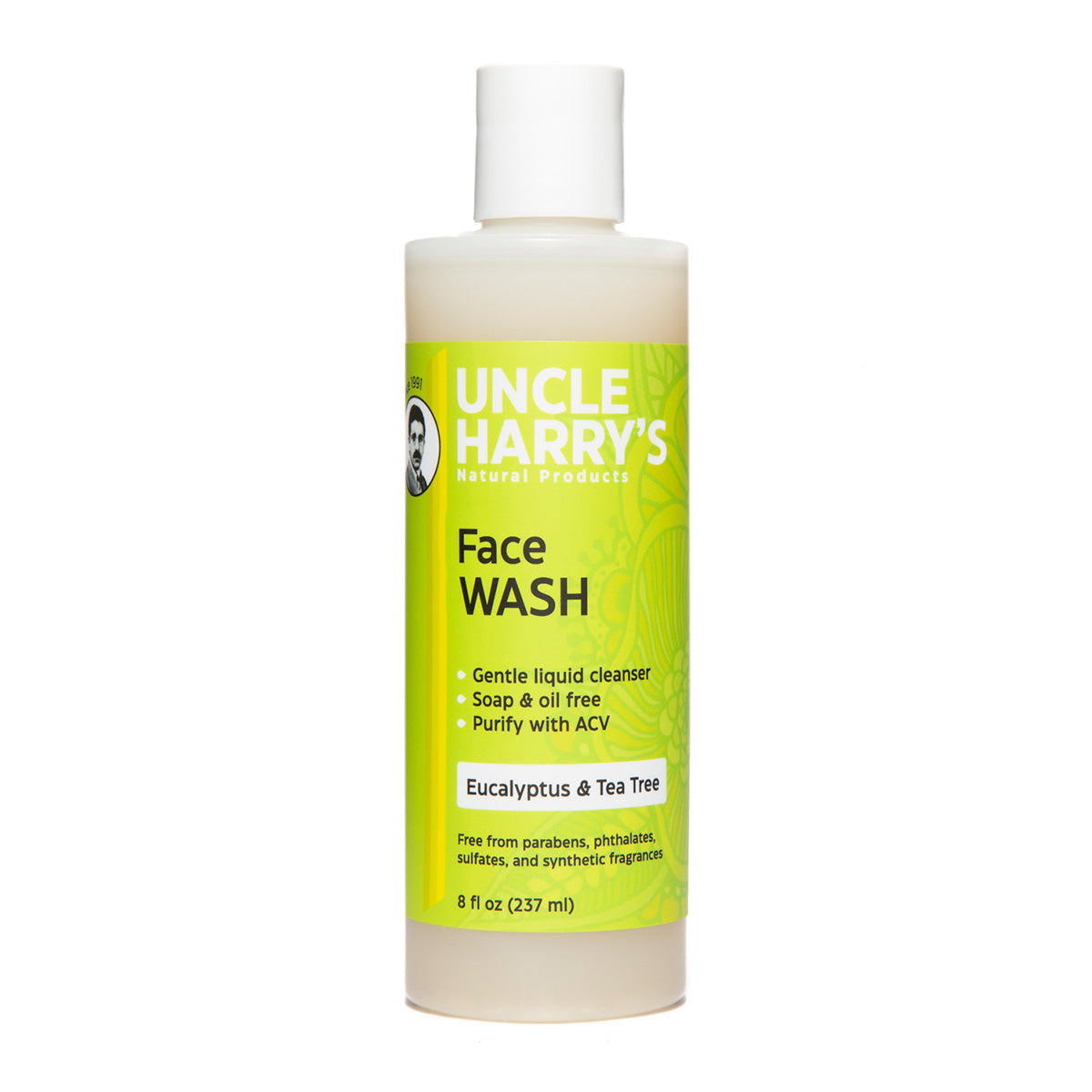 Face Wash - Eucalyptus & Tea Tree by UNCLE HARRY'S Natural Products - Non-toxic, SLOW rated product free from harmful chemicals