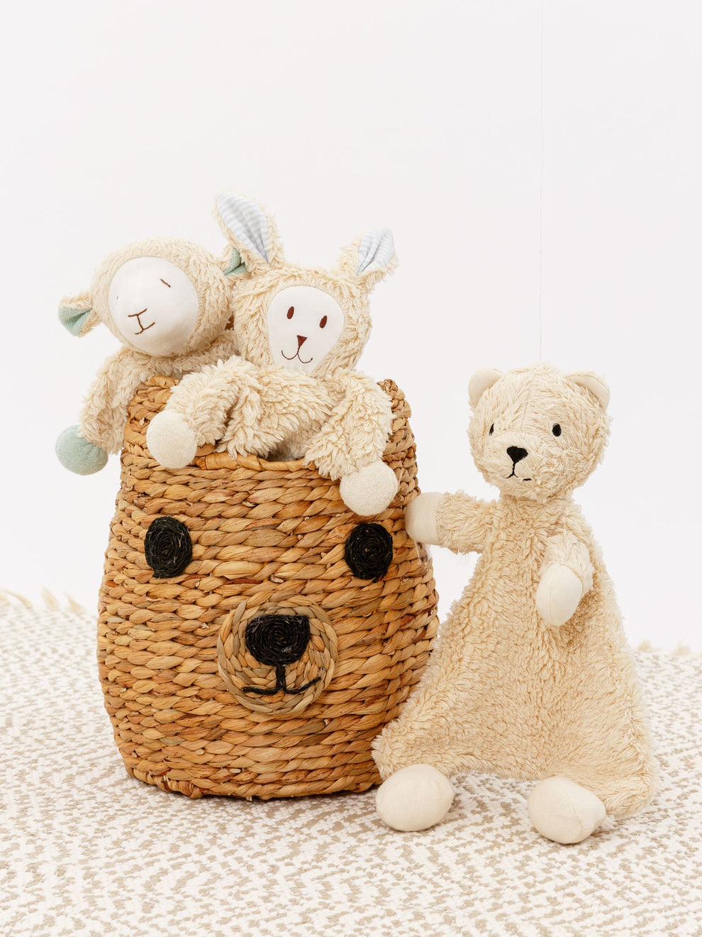 Benny the Bear Sherpa Snuggle Lovey by Under the Nile - Non-toxic Toys product rated GO by Million Marker, free from BPA, phthalates, and parabens