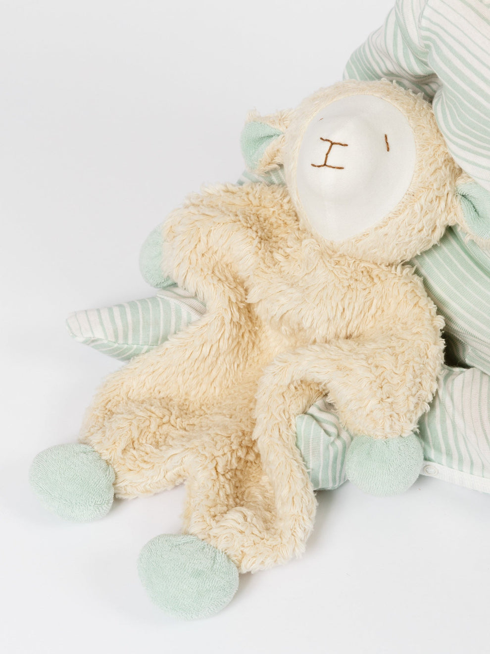 Snuggle Sheep - Natural with Surf Spray Ears by Under the Nile - Non-toxic Toys product rated GO by Million Marker, free from BPA, phthalates, and parabens