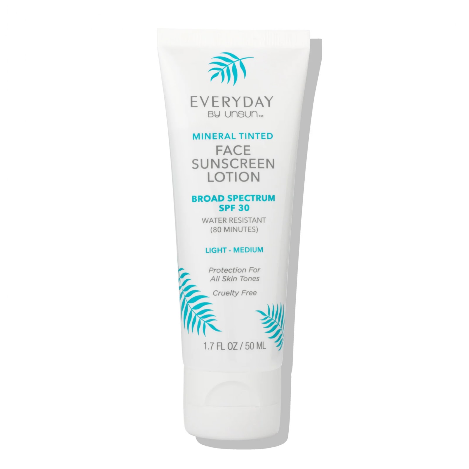 Unsun Cosmetics Everyday Mineral Tinted Face Sunscreen Lotion SPF 30 Light|Medium