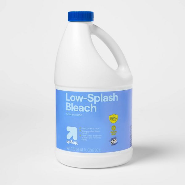 Concentrated Low Splash Bleach by up&up - Non-toxic Laundry product rated SLOW by Million Marker, free from BPA, phthalates, and parabens