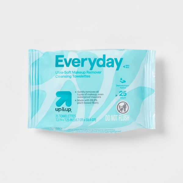 Everyday Ultra-Soft Makeup Remover Cleansing Towelettes by up&up - Non-toxic Facial Care product rated STOP by Million Marker, free from BPA, phthalates, and parabens