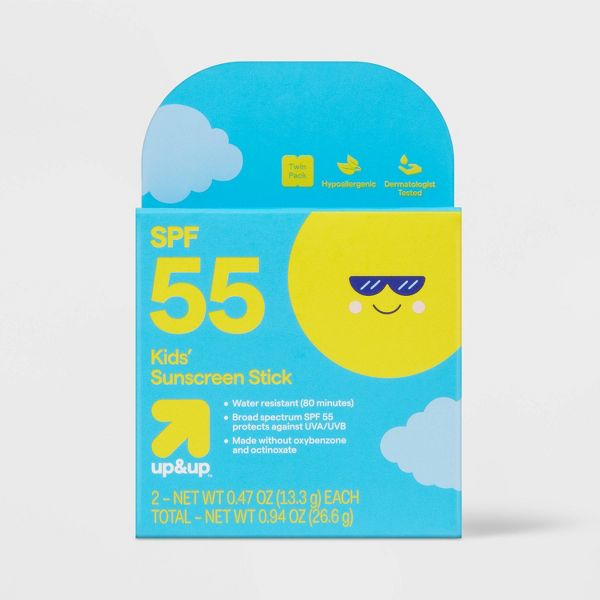 Kids' Sport Sunscreen Stick – SPF 55 by up&up - Non-toxic Sunscreens product rated STOP by Million Marker, free from BPA, phthalates, and parabens