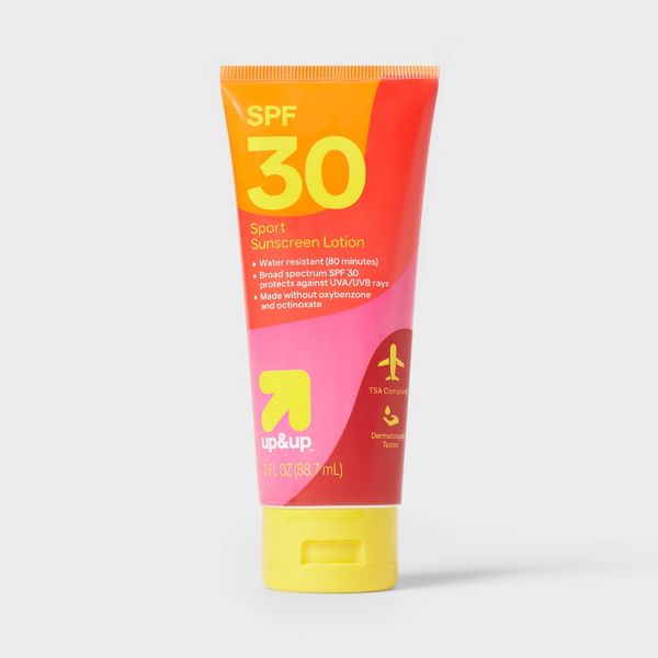 SPF 30 Sport Sunscreen Lotion by up&up - Non-toxic Sunscreens product rated STOP by Million Marker, free from BPA, phthalates, and parabens