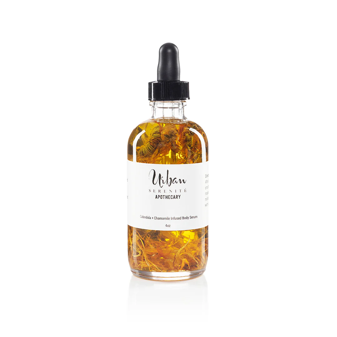 Calendula + Chamomile Infused Body Serum by Urban Serenite - Non-toxic Body Oils, Butters + lotions product rated SLOW by Million Marker, free from BPA, phthalates, and parabens