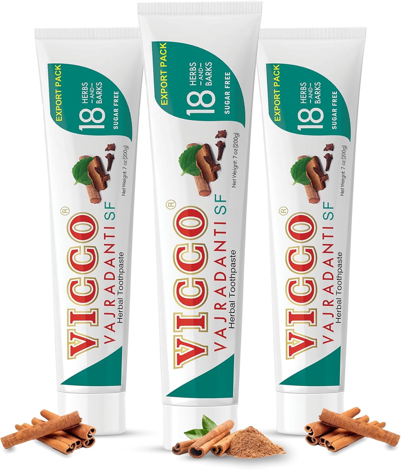 Vajradanti SF Herbal Toothpaste by VICCO TRUSTED AYURVEDA SINCE 1953 - Non-toxic Oral Care product rated STOP by Million Marker, free from BPA, phthalates, and parabens