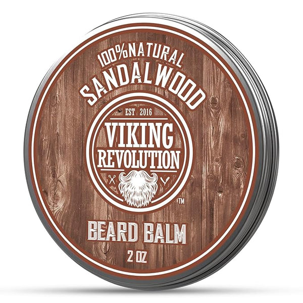 Beard Balm – Sandalwood by VIKING REVOLUTION - Non-toxic, SLOW rated product free from harmful chemicals
