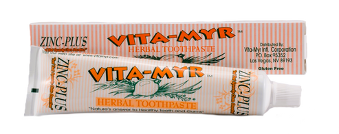 Zinc-Plus Herbal Toothpaste by VITA-MYR - Non-toxic Oral Care product rated SLOW by Million Marker, free from BPA, phthalates, and parabens