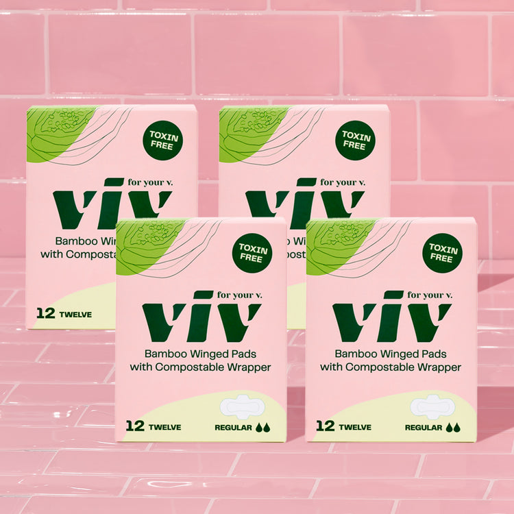 Bamboo Winged Pads by viv for your v. - Non-toxic, SLOW rated product free from harmful chemicals