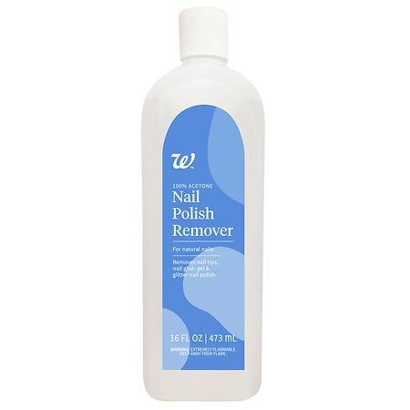 100% Acetone Nail Polish Remover by Walgreens - Non-toxic, STOP rated product free from harmful chemicals