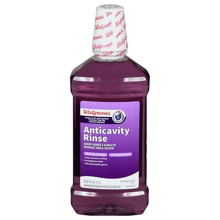 Anticavity Rinse – Eucalyptus Mint by Walgreens - Non-toxic, STOP rated product free from harmful chemicals