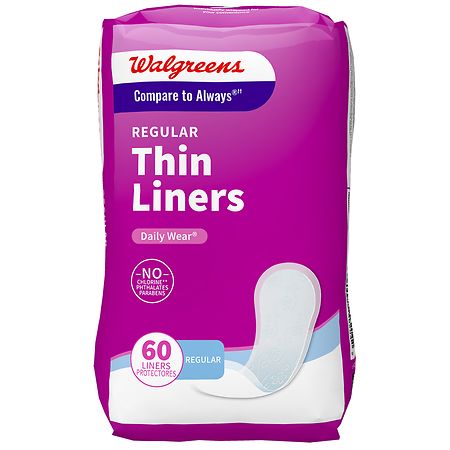 Regular Thin Liners – Unscented by Walgreens - Non-toxic, STOP rated product free from harmful chemicals